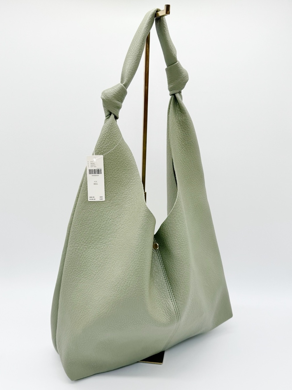 NWT Anthropologie Green Slouch Hobo Bag